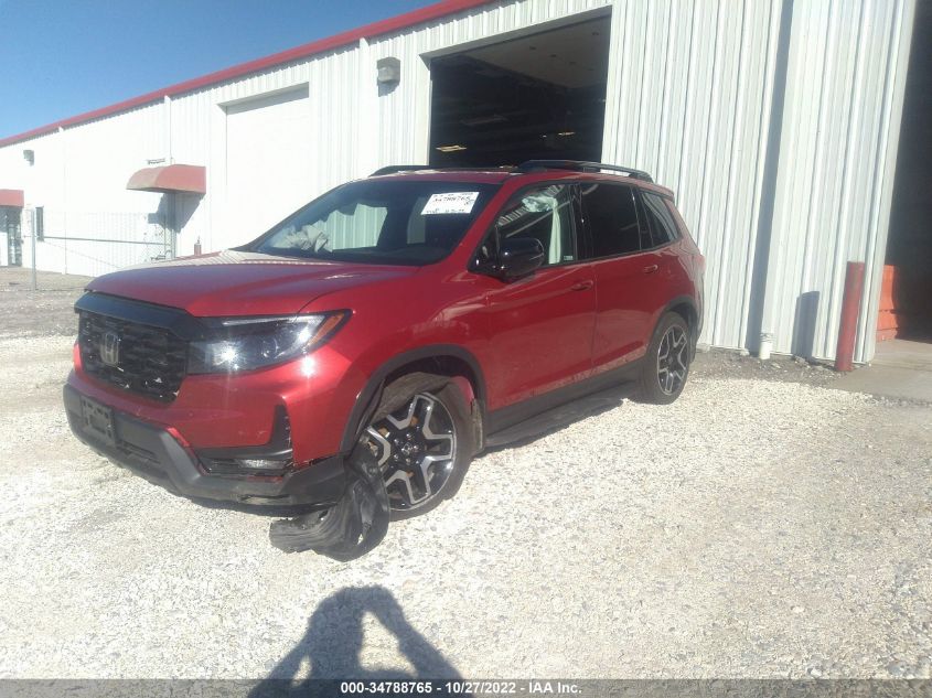 2022 HONDA PASSPORT ELITE VIN: 5FNYF8H03NB013290
