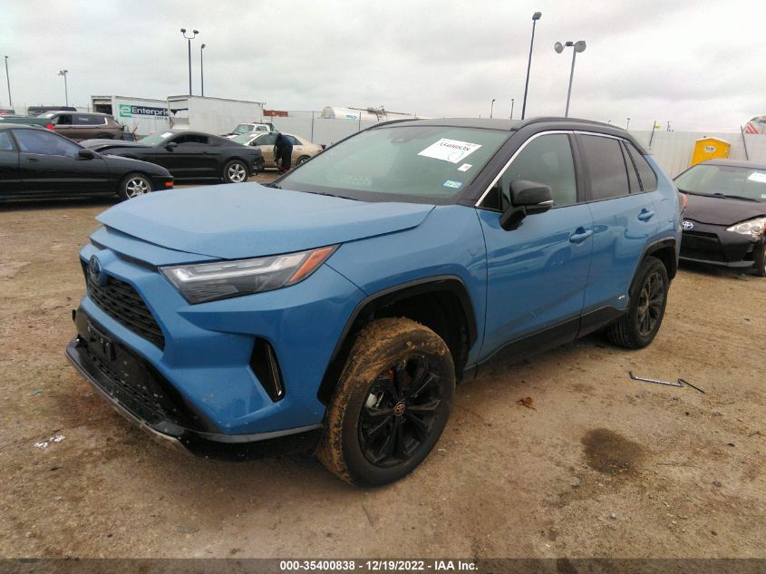 2022 TOYOTA RAV4 HYBRID XSE VIN: 2T3E6RFV2NW035038