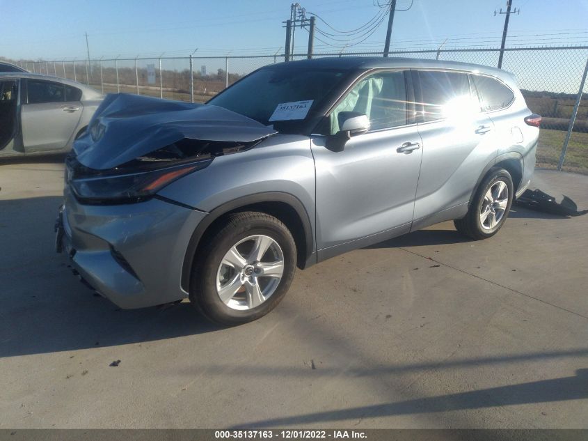 2022 TOYOTA HIGHLANDER LE VIN: 5TDZZRAH7NS110876