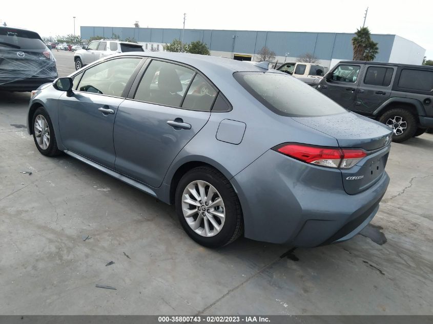 2022 TOYOTA COROLLA LE VIN: JTDVPMAE8N3032722