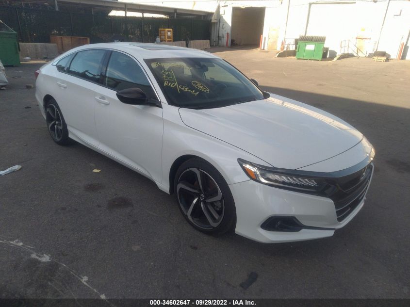 2021 HONDA ACCORD SEDAN SPORT VIN: 1HGCV2F32MA003978