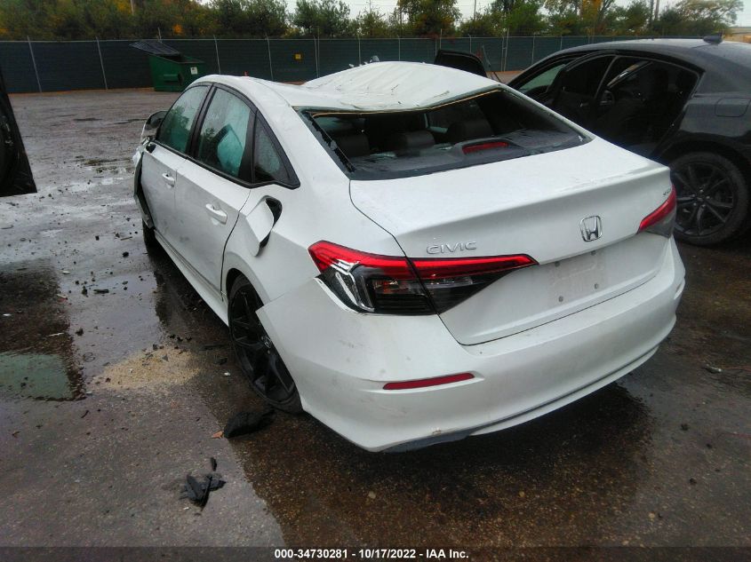 2022 HONDA CIVIC SEDAN SPORT VIN: 2HGFE2F53NH512303