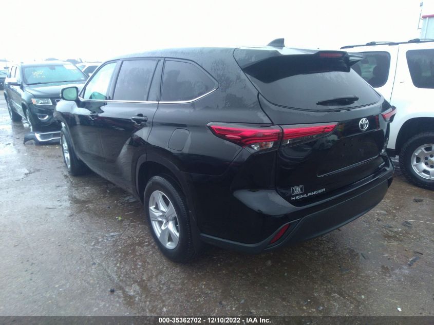 2022 TOYOTA HIGHLANDER LE VIN: 5TDBZRBH6NS171586