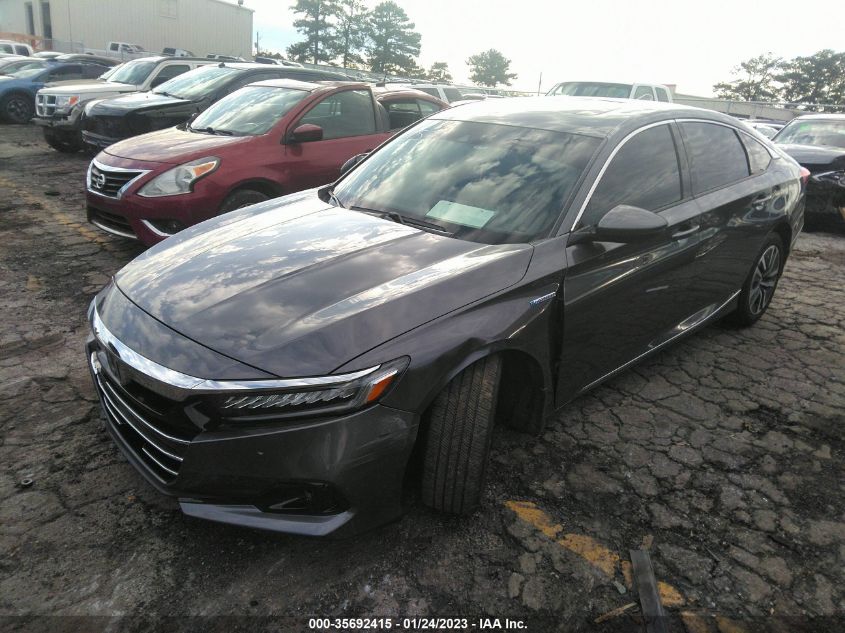 2022 HONDA ACCORD HYBRID EX-L VIN: 1HGCV3F50NA011537
