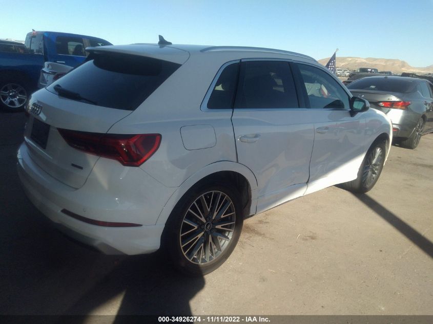 2021 AUDI Q3 PREMIUM VIN: WA1AUCF33M1153381
