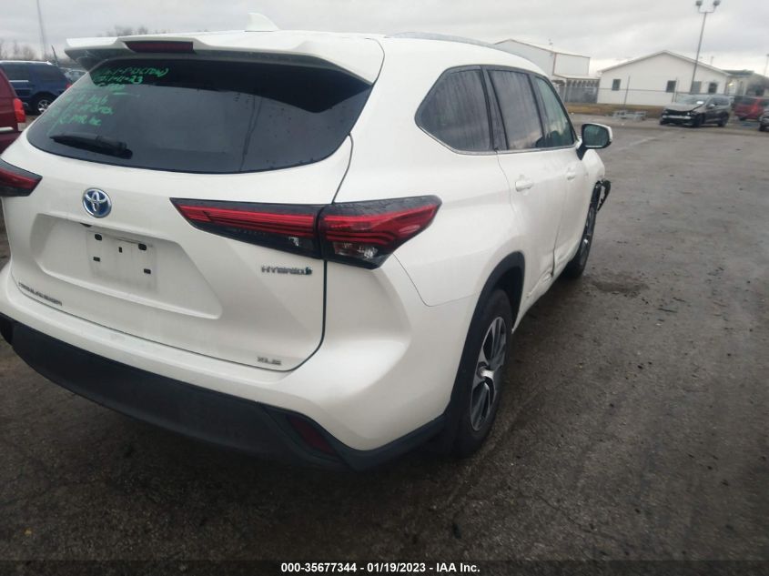 2021 TOYOTA HIGHLANDER HYBRID XLE VIN: 5TDGBRCH0MS025790