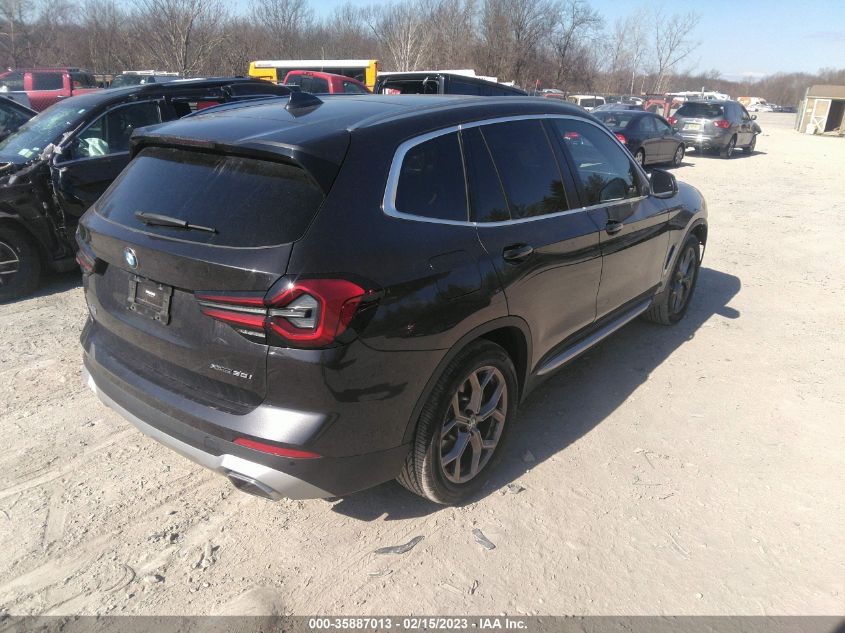2022 BMW X3 XDRIVE30I VIN: 5UX53DP00N9K46400