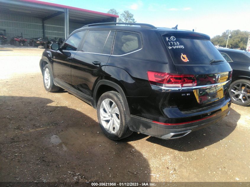 2021 VOLKSWAGEN ATLAS 3.6L V6 SE W/TECHNOLOGY VIN: 1V2JR2CA7MC603833