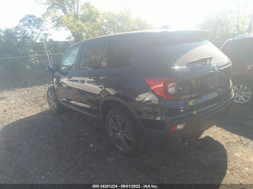 2021 HONDA PASSPORT EX-L VIN: 5FNYF8H54MB000722