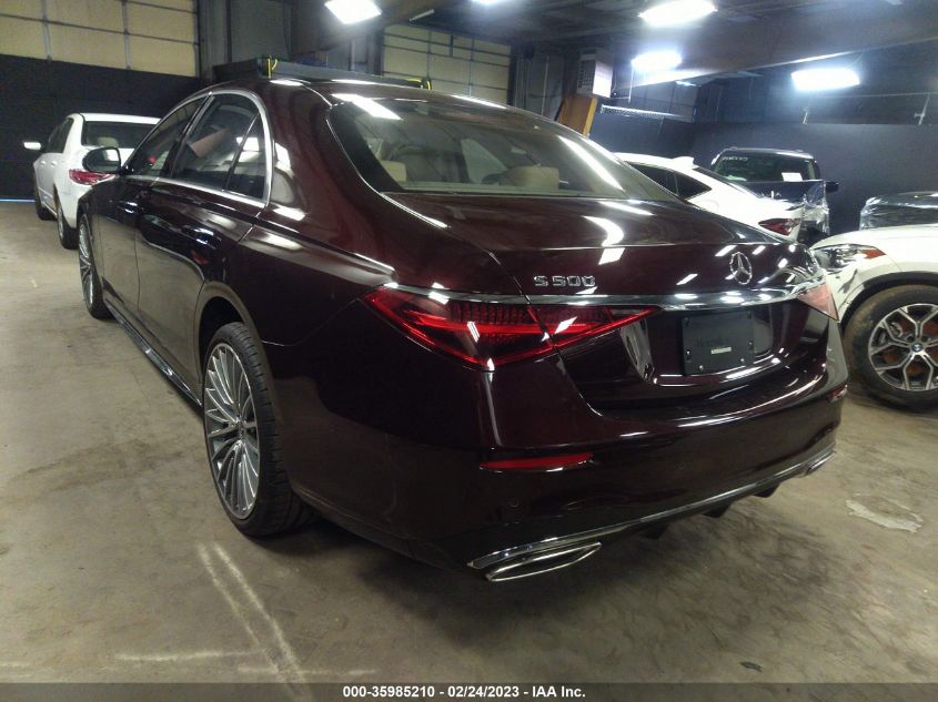 2022 MERCEDES-BENZ S-CLASS S 500 VIN: W1K6G6DB5NA121831