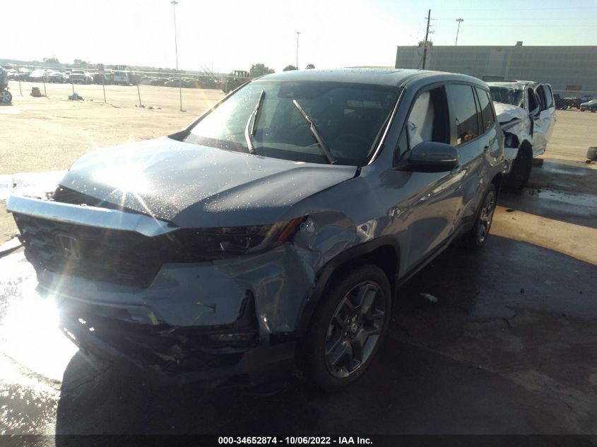 2022 HONDA PASSPORT EX-L VIN: 5FNYF7H53NB006135