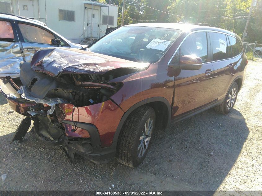 2021 HONDA PILOT EX-L VIN: 5FNYF6H52MB024117