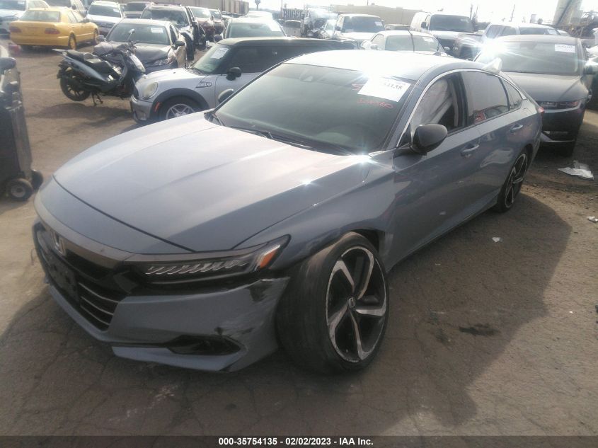 2022 HONDA ACCORD SEDAN SPORT SE VIN: 1HGCV1F44NA016476