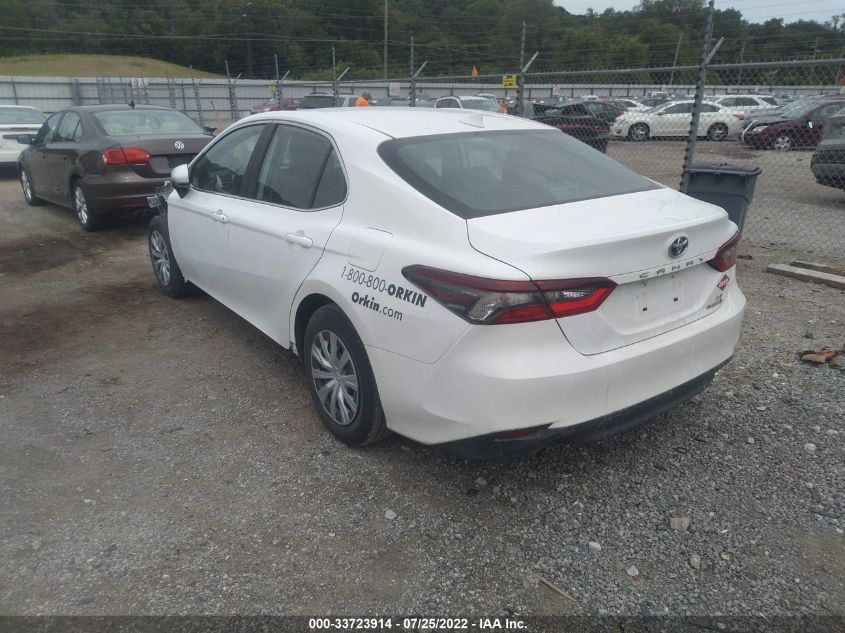 2021 TOYOTA CAMRY HYBRID LE VIN: 4T1C31AK7MU555385