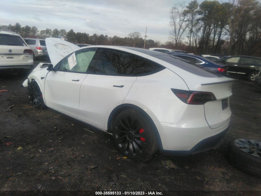 2022 TESLA MODEL Y PERFORMANCE VIN: 7SAYGDEF3NF373323