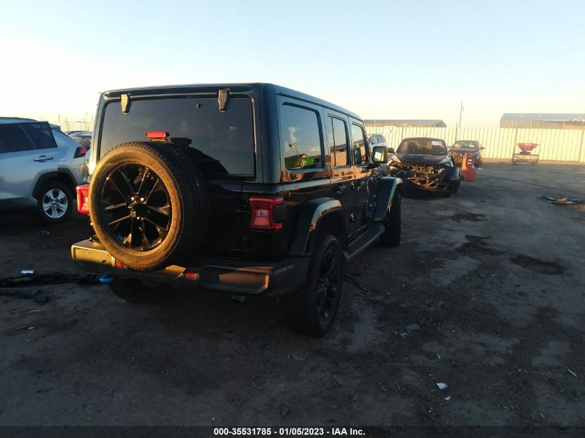 2022 JEEP WRANGLER 4XE UNLIMITED SAHARA VIN: 1C4JJXP65NW228455