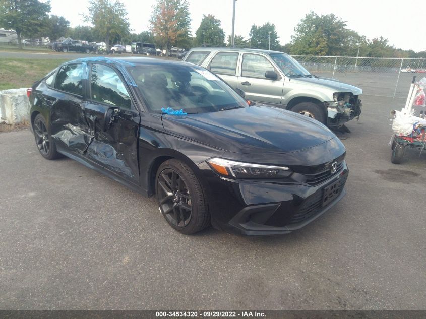2022 HONDA CIVIC SEDAN SPORT VIN: 2HGFE2F5XNH550269