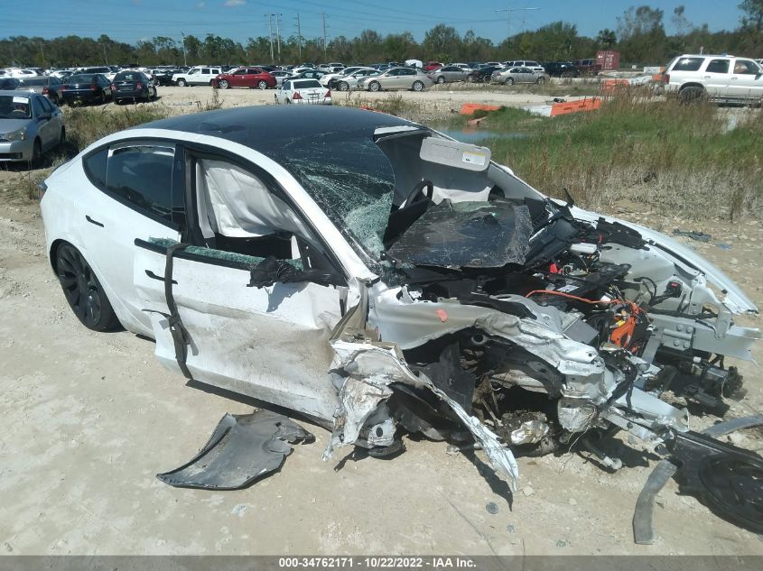 2022 TESLA MODEL 3 PERFORMANCE VIN: 5YJ3E1EC5NF323167