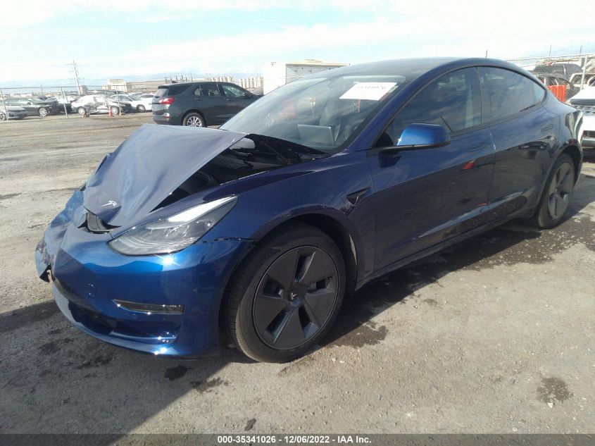 2022 TESLA MODEL 3 VIN: 5YJ3E1EA3NF314014