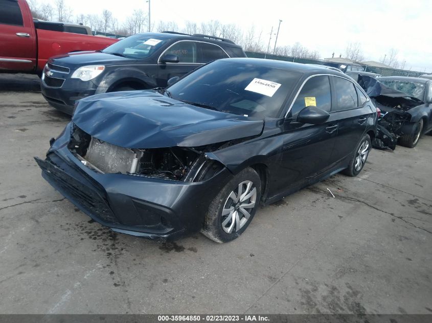 2022 HONDA CIVIC SEDAN LX VIN: 2HGFE2F25NH506895