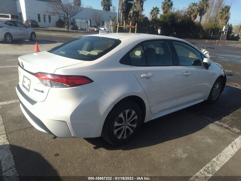 2021 TOYOTA COROLLA HYBRID LE VIN: JTDEAMDEXMJ020773