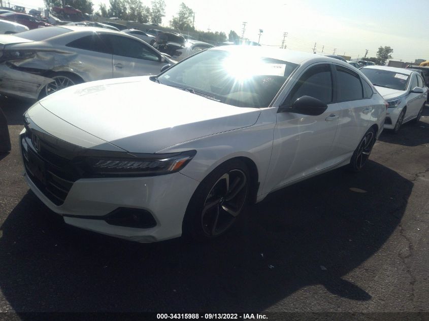 2021 HONDA ACCORD SEDAN SPORT SE VIN: 1HGCV1F41MA118106