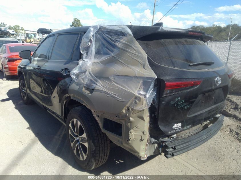 2021 TOYOTA HIGHLANDER XLE VIN: 5TDGZRAHXMS521159