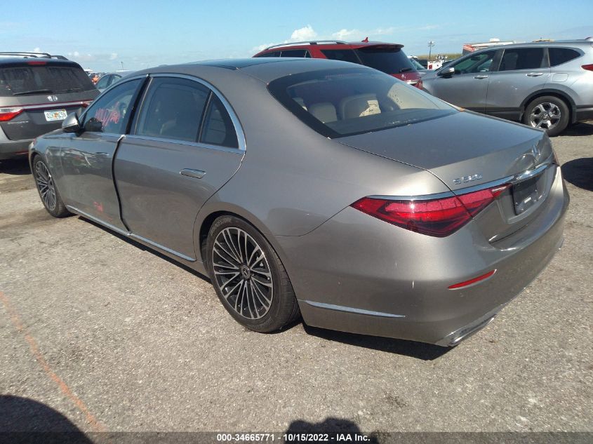 2021 MERCEDES-BENZ S-CLASS S 580 VIN: W1K6G7GB1MA034847