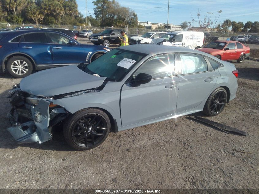 2022 HONDA CIVIC SEDAN SPORT VIN: 2HGFE2F57NH609553