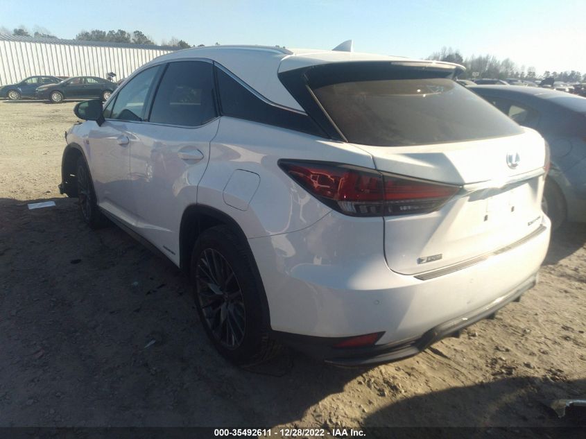 2022 LEXUS RX RX 450H F SPORT HANDLING VIN: 2T2YGMDA5NC074984