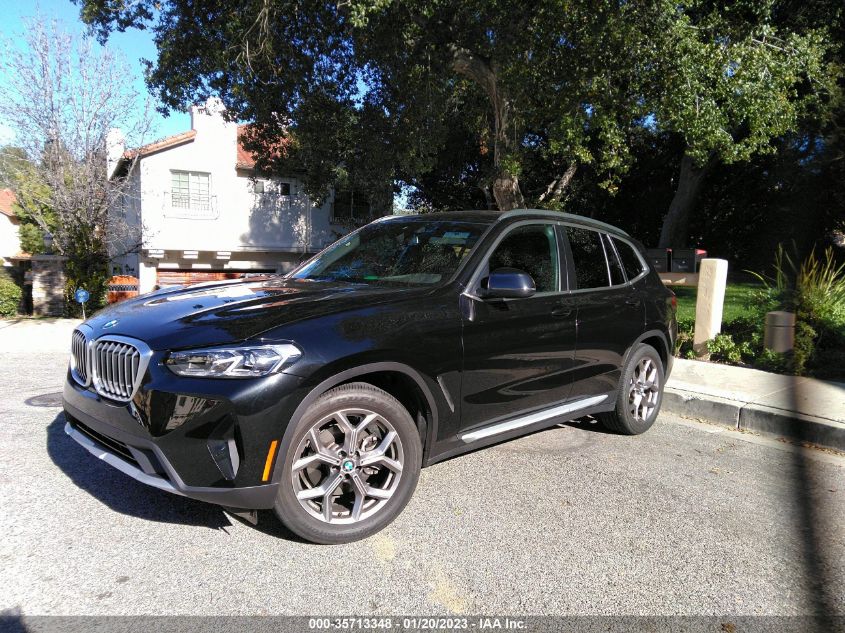 2022 BMW X3 SDRIVE30I VIN: 5UX43DP0XN9L39758