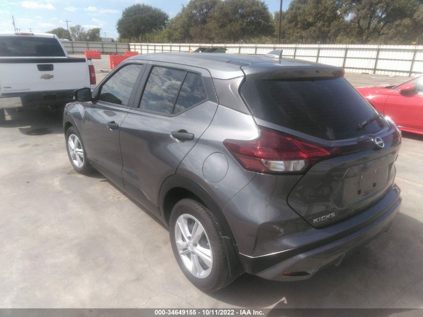 2022 NISSAN KICKS S VIN: 3N1CP5BV8NL498282