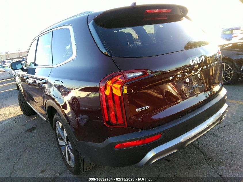 2022 KIA TELLURIDE S VIN: 5XYP6DHC6NG254039