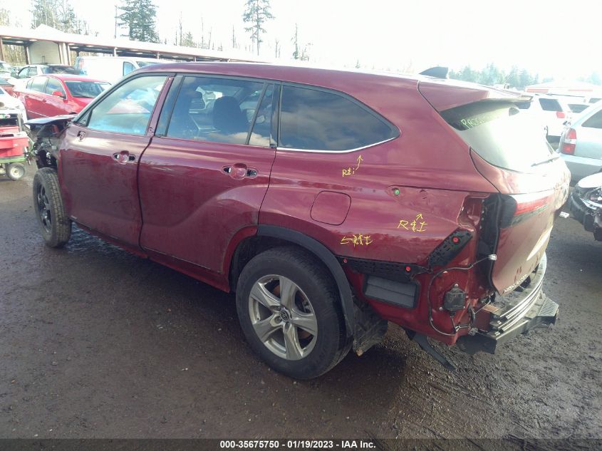 2022 TOYOTA HIGHLANDER HYBRID LE VIN: 5TDBBRCH6NS071474