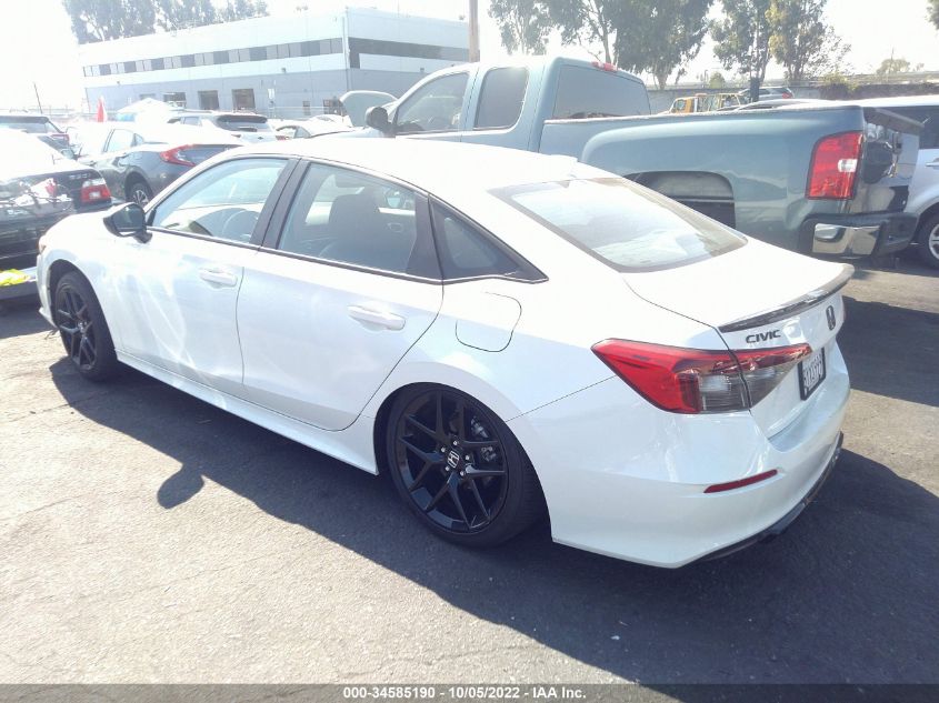 2022 HONDA CIVIC SEDAN SPORT VIN: 2HGFE2F58NH538881