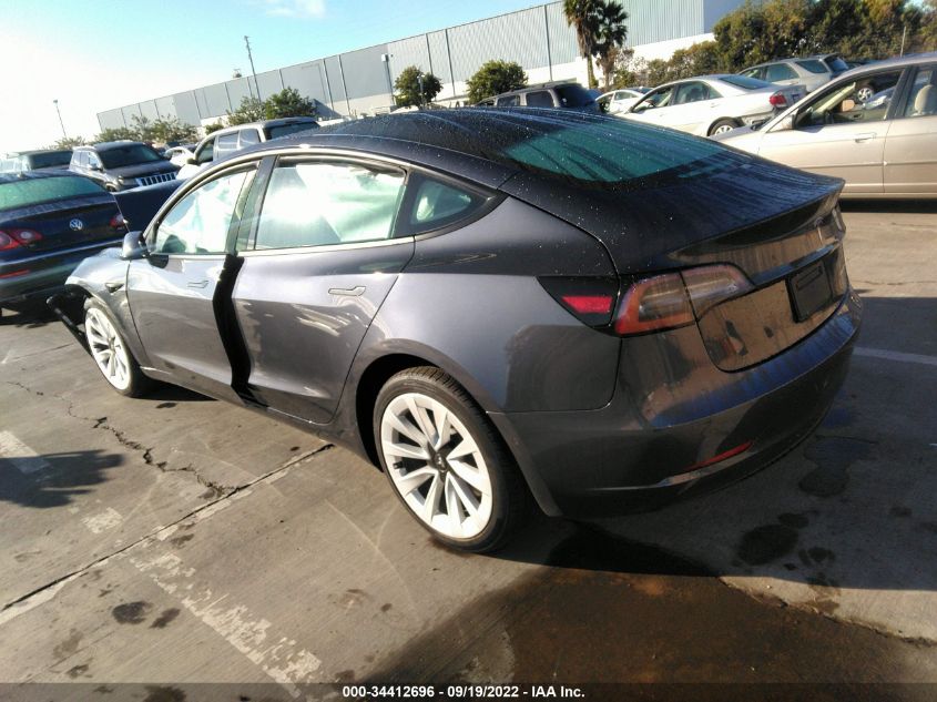 2022 TESLA MODEL 3 LONG RANGE VIN: 5YJ3E1EB6NF209203