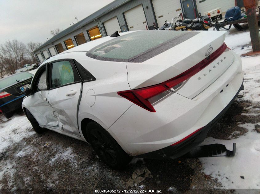 2021 HYUNDAI ELANTRA SEL VIN: 5NPLM4AG7MH008626