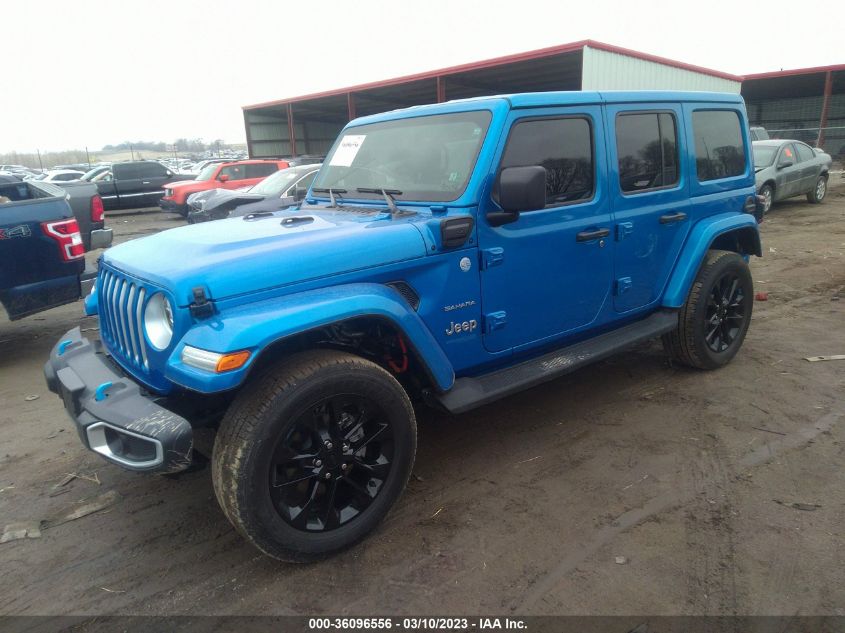 2022 JEEP WRANGLER 4XE UNLIMITED SAHARA VIN: 1C4JJXP6XNW198434