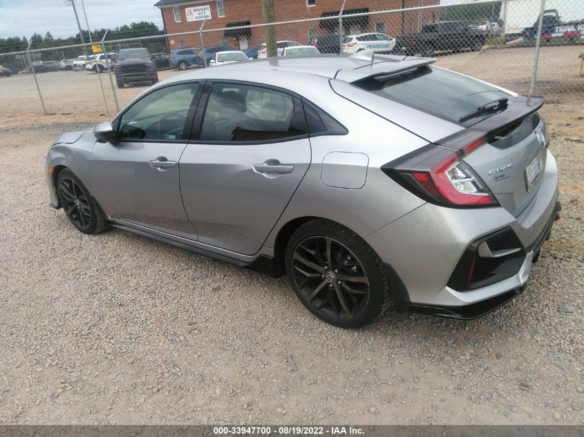 2021 HONDA CIVIC HATCHBACK SPORT VIN: SHHFK7H49MU215046