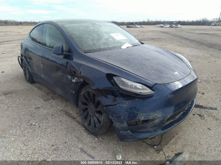 2022 TESLA MODEL Y PERFORMANCE VIN: 7SAYGDEF7NF449531