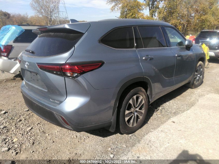2022 TOYOTA HIGHLANDER XLE VIN: 5TDGZRBHXNS161410