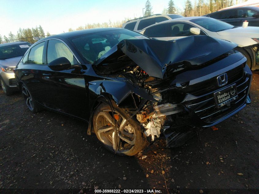 2022 HONDA ACCORD HYBRID SPORT VIN: 1HGCV3F21NA041913