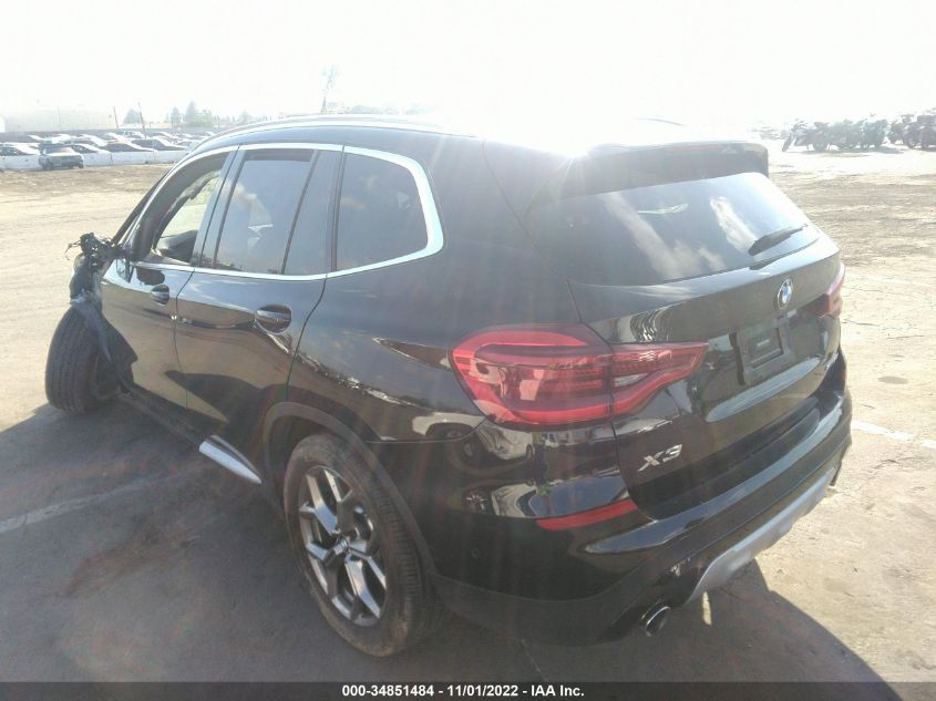 2021 BMW X3 SDRIVE30I VIN: 5UXTY3C01M9G18398