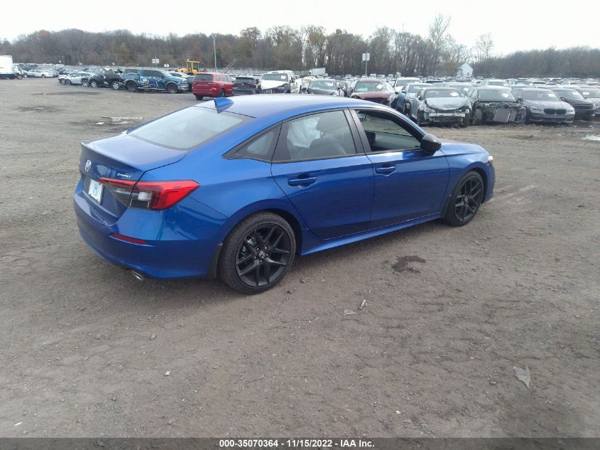 2022 HONDA CIVIC SEDAN SPORT VIN: 2HGFE2F51NH605479