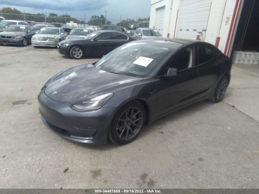 2022 TESLA MODEL 3 VIN: 5YJ3E1EA3NF101726