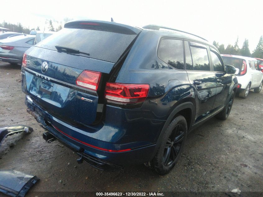 2022 VOLKSWAGEN ATLAS 3.6L V6 SEL R-LINE BLACK VIN: 1V2SR2CA4NC550840