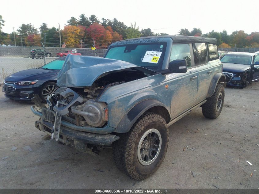 2022 FORD BRONCO BASE/BIG BEND VIN: 1FMEE5DP1NLA87596