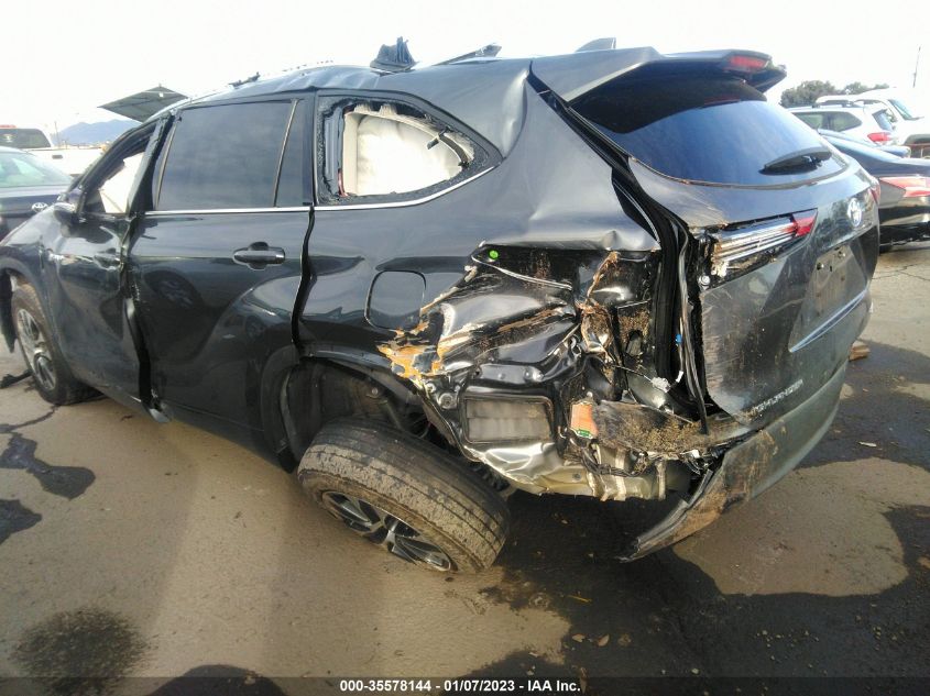 2021 TOYOTA HIGHLANDER HYBRID XLE VIN: 5TDGARAH8MS505520