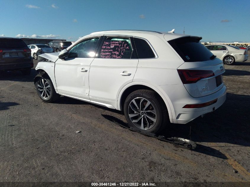 2022 AUDI Q5 S LINE PREMIUM VIN: WA1GAAFY7N2031203