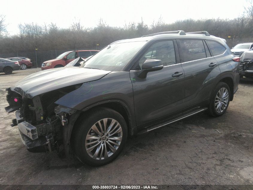 2022 TOYOTA HIGHLANDER PLATINUM VIN: 5TDFZRBH3NS227517